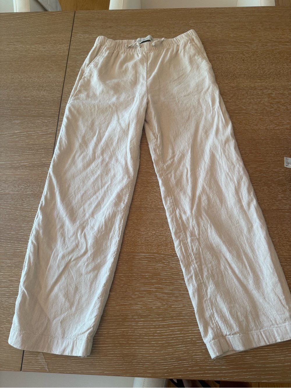 abercrombie kids lined light tan pull-on pants
